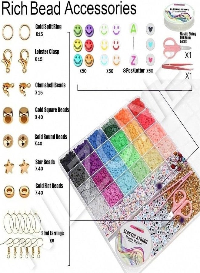Nilzone Plastic Beads For Kids Crafts Children's Jewelry Making Kit DIY Bracelets Necklace Hairband And Beads For Kids Crafts - Birthday Gift (B.K Design-02),Multi - Image 3